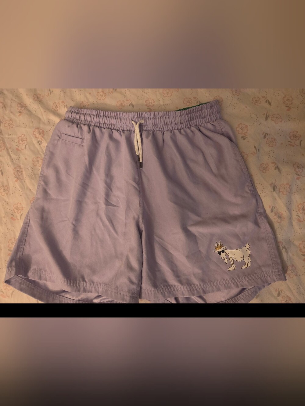 Men's Lavender Athletic Drawstring Shorts